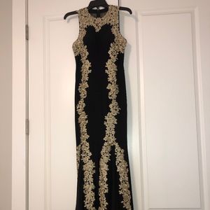 Black and Gold Formal Dress